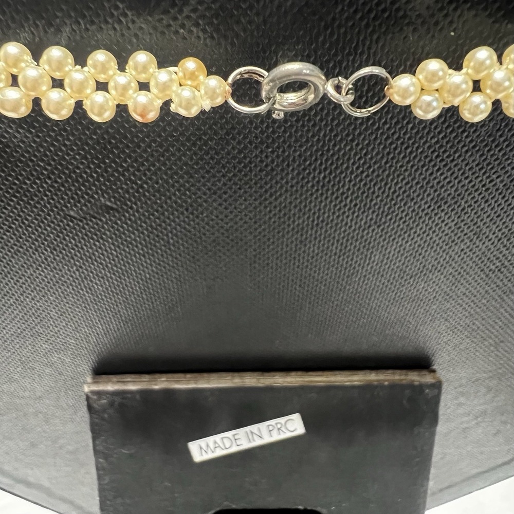 Vintage Necklace Bundle Faux Pearl Collar Braided Retro - Picture 3 of 4